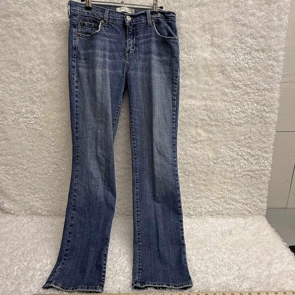 Levis 505 Girls Straight Leg Jeans Size 6M Regular W30 L31 Blue Pockets